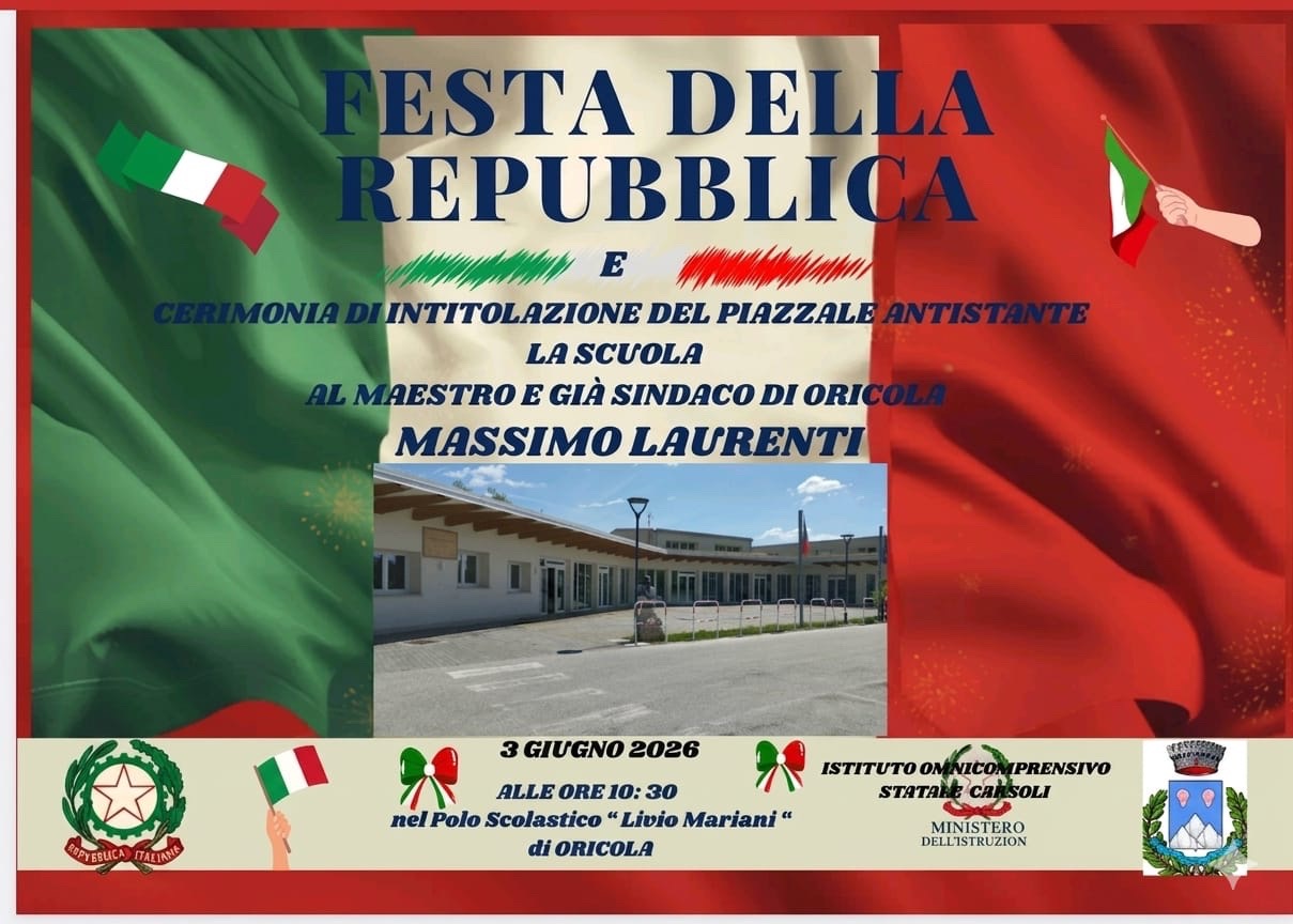 Festa della Repubblica e intitolazione del piazzale della scuola al Maestro Massimo Laurenti